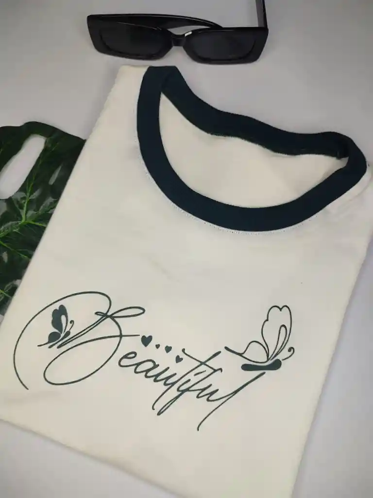 Camiseta Cuello En Rib