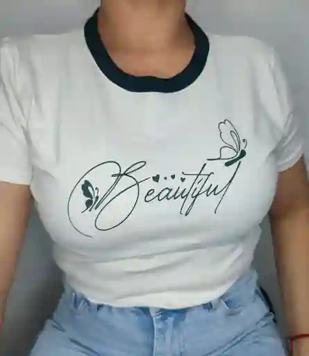 Camiseta Cuello En Rib