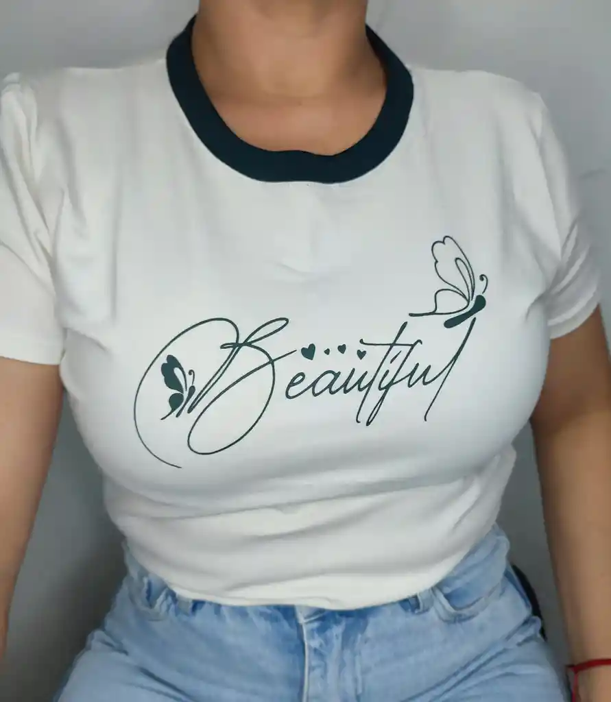 Camiseta Cuello En Rib