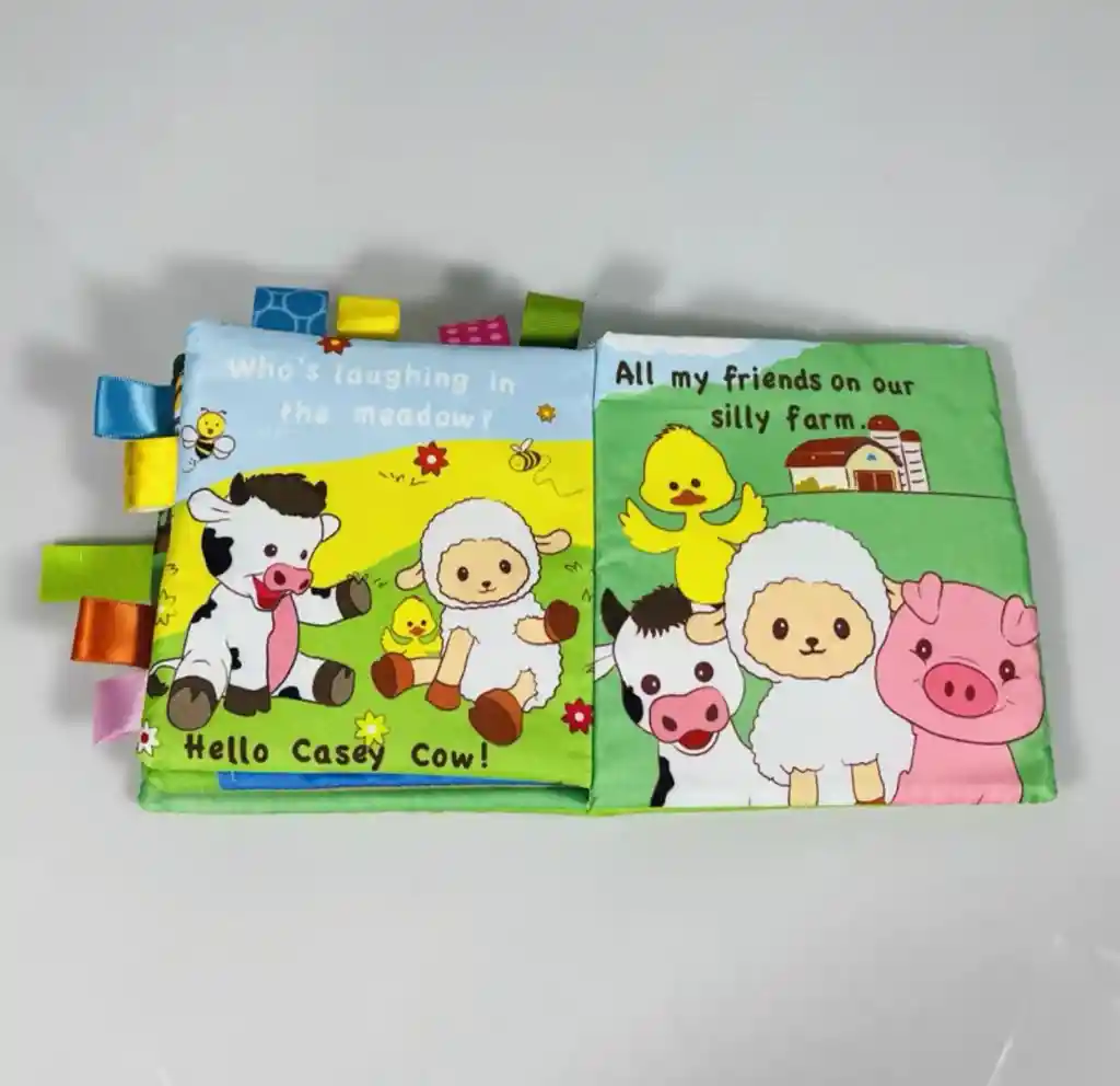Libro Sensorial De Tela Con Colitas De Estimulación Oveja