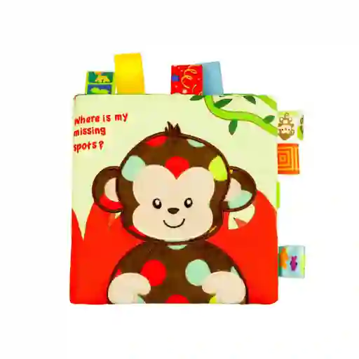 Libro Sensorial De Tela Con Colitas De Estimulación Mono