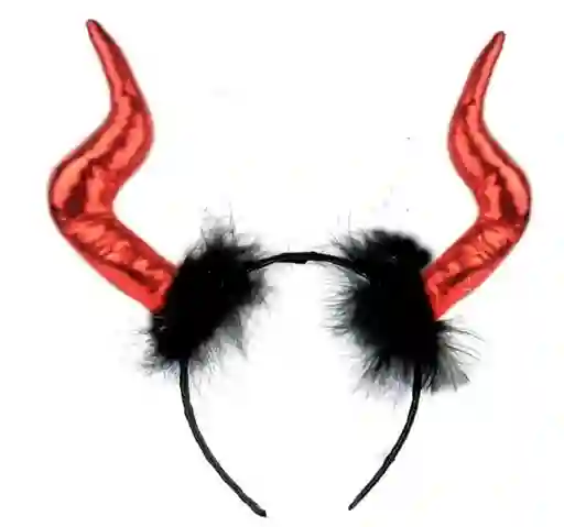 Diadema Cuernos Rojos Malefica Halloween Cachos Fiestas Adultos Niños