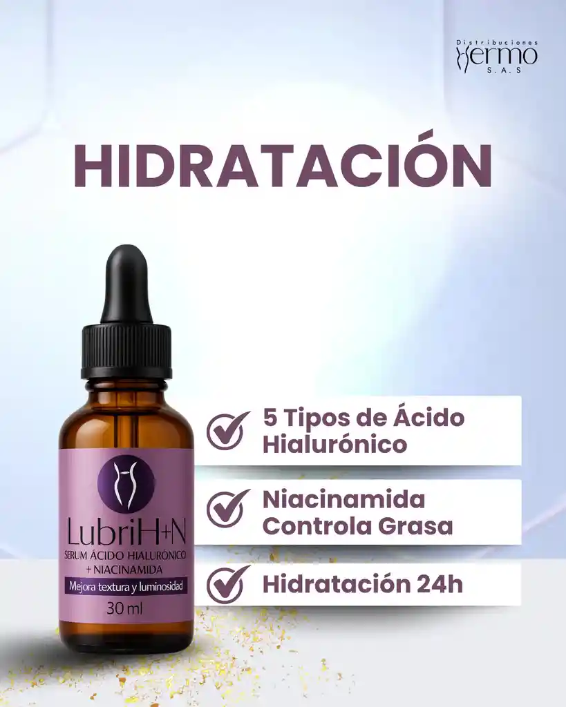 Sérum Facial Hidratante Niacinamida Con Ácido Hialurónico