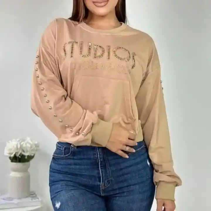 Buso Dama Algodon Polyester Beige Talla M