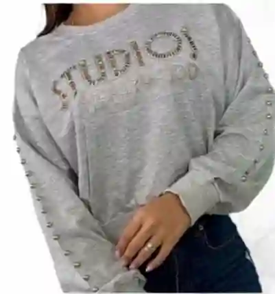 Buso Dama Algodon Polyester Gris Talla M