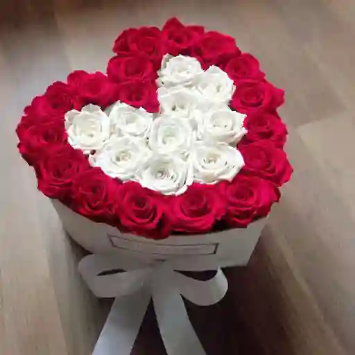 Caja De Corazon Con Rosas