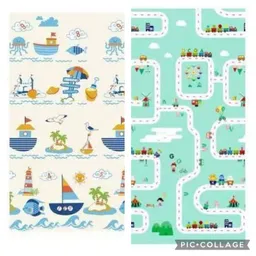 Tapete Para Bebé Plegable Doble Faz Grande De 2m X 180m