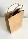 Bolsa Papel Kraft # 6 Con Manija (17x28x11.5 Cms)