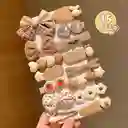 Set De 15 Pinzas Para El Cabello