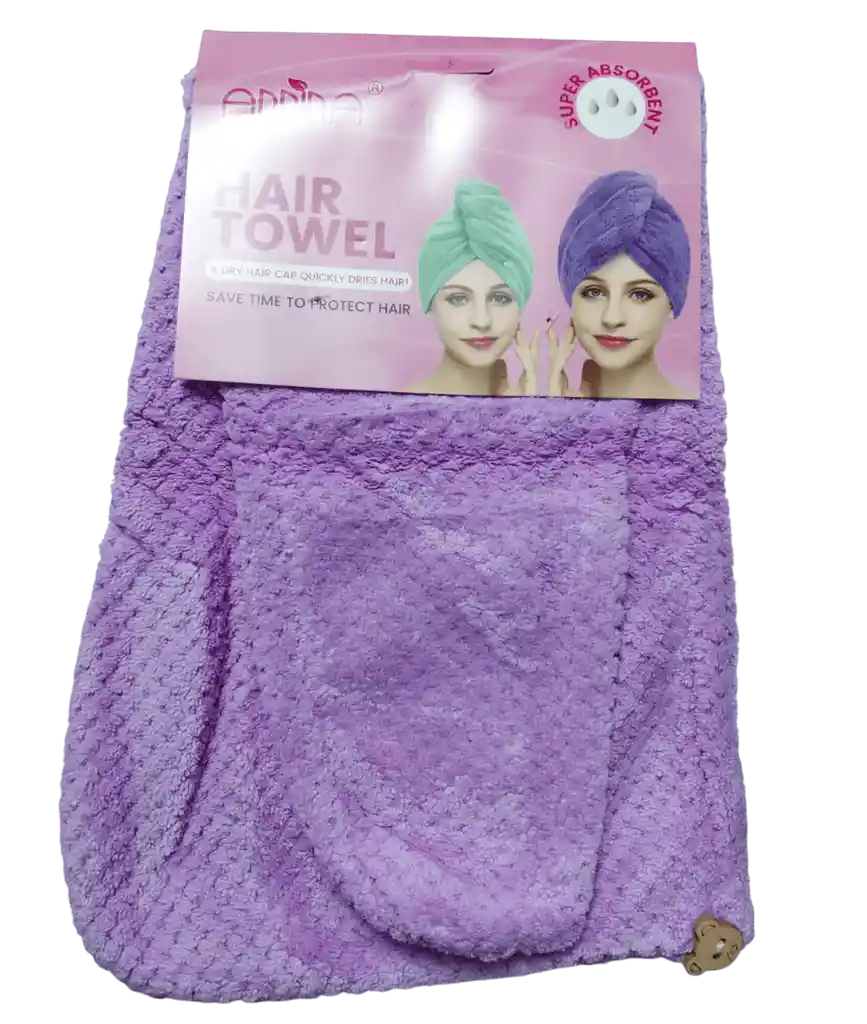 Toalla De Cabello Boton Oso