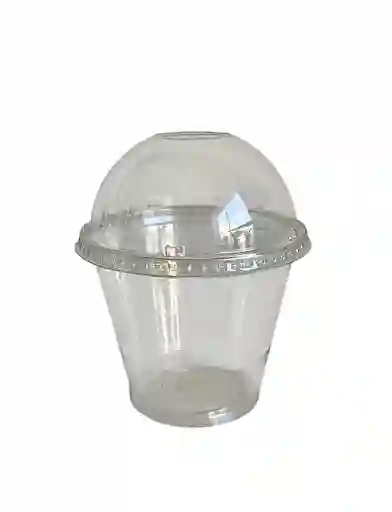 Vasos 9 Onzas Pet X12 Unds Con Tapa Domo, Vasos 9 Onzas Con Sobrecopa Sin Perforación