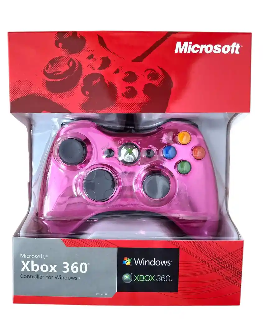 Control Mando Para Xbox 360 Y Pc De Cable Cromado