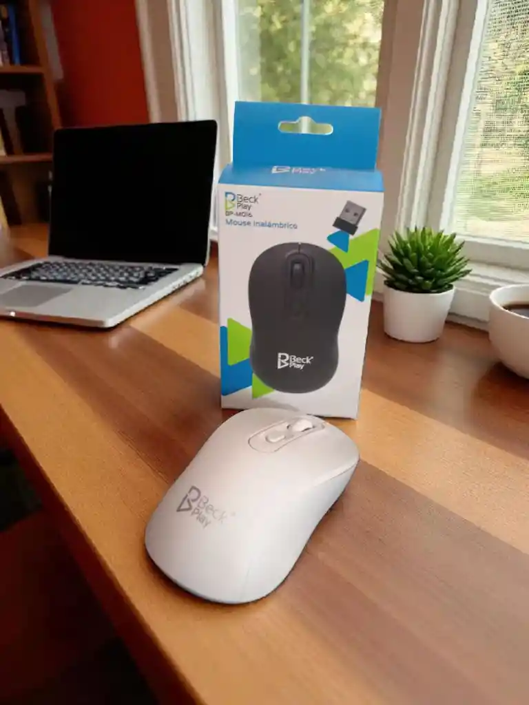 Mouse Inalámbrico Beck Play Bp-m016 Blanco – Alta Precisión Y Comodidad