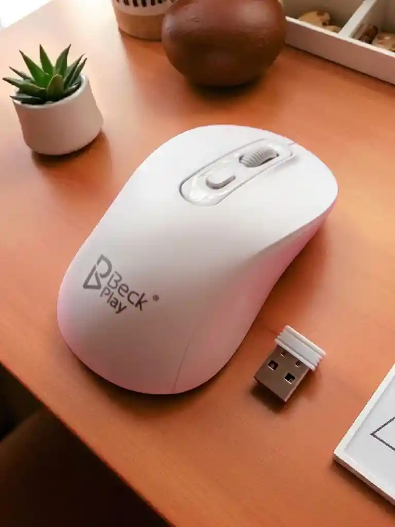 Mouse Inalambrico Beck Play Bp-m016 Alta Precisión / Blanco