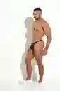 Talla S Classic Thong Tanga Clásica Brasilera Hilo Hombre Microfibra Negra Blokes