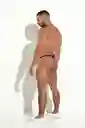 Talla S Classic Thong Tanga Clásica Brasilera Hilo Hombre Microfibra Negra Blokes