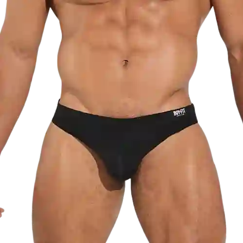 Talla S Basic Slip Low Rise Calzoncillo Clásico Para Hombre Microfibra Negro Blokes
