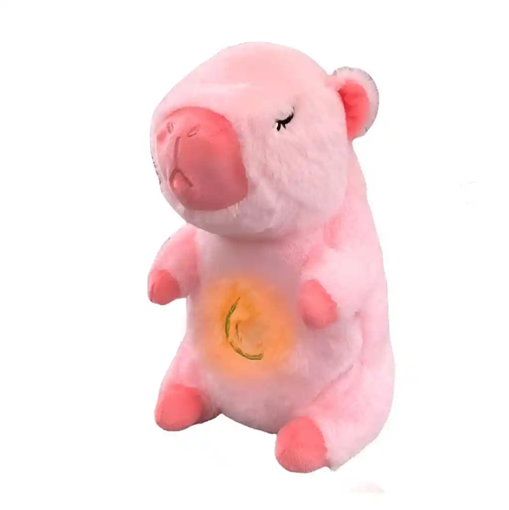 Capibara Peluche Que Respira Sonido Luz Unisex + Bateria