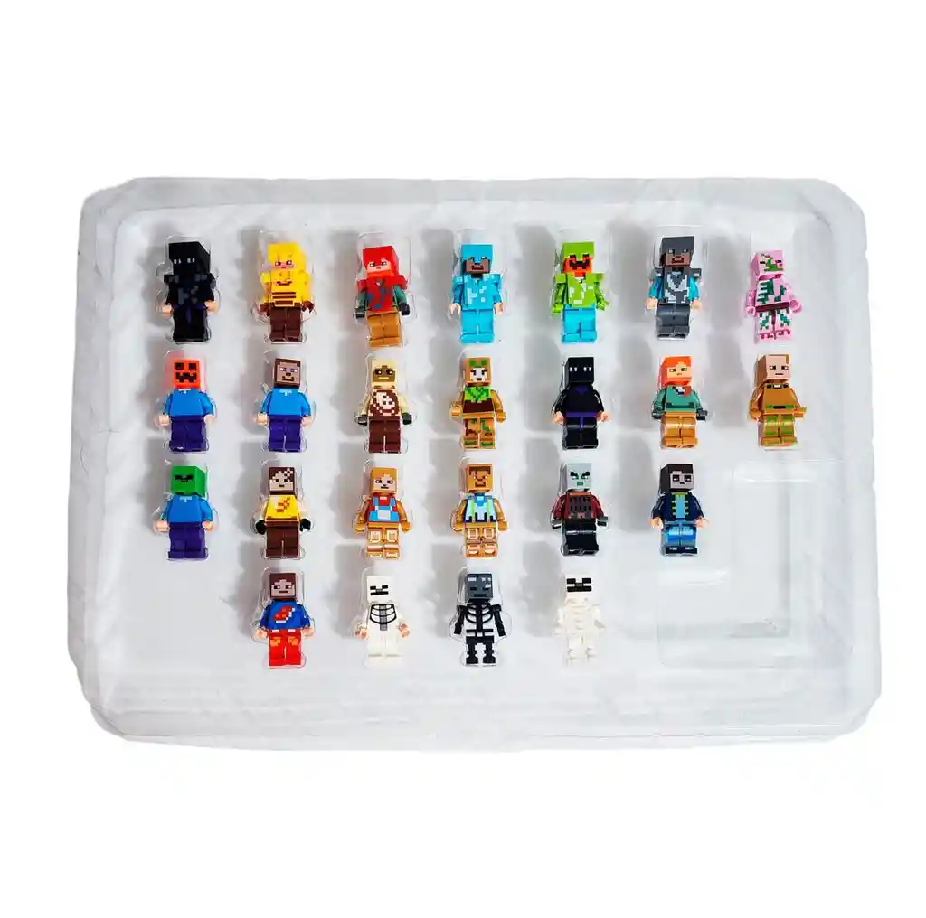 Figura Minecraft Coleccionable X 24 Personajes + Accesorios