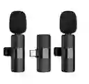 Micrófono Inalámbrico Dual Con Receptor Tipo-c Para Celulares Y Cámaras