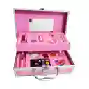 Maleta Kit Maquillaje Unicornio Niñas Juguete Esmaltes Color