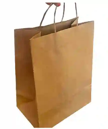 Bolsa Papel Kraft # 13 Con Manija (30x40x16 Cms De Base)