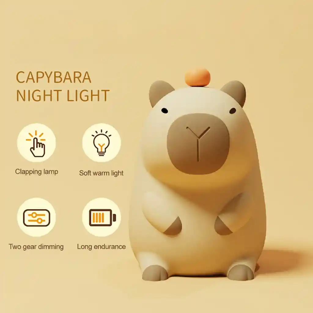 Lampara Capibara De Toque 15 Cm