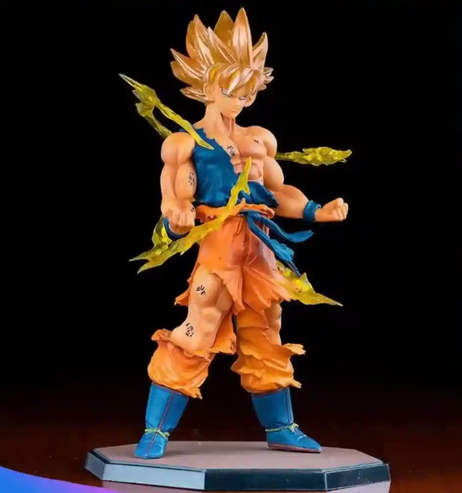 Figura Coleccionable Goku Super Saiyajin Con Aura De Energía – 22 Cm