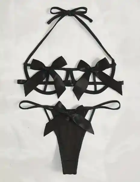 Set Moños Negro (m)