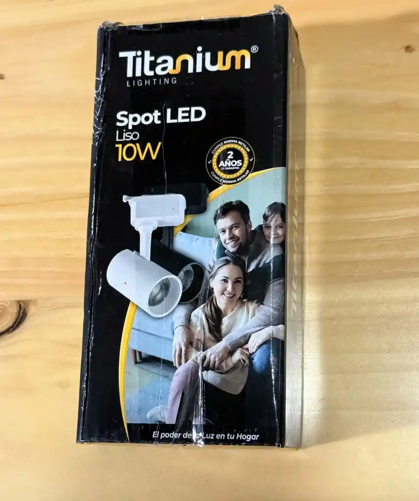 Spot Led Negro Para Riel 10w
