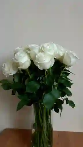 Jarron De Rosas Blancas