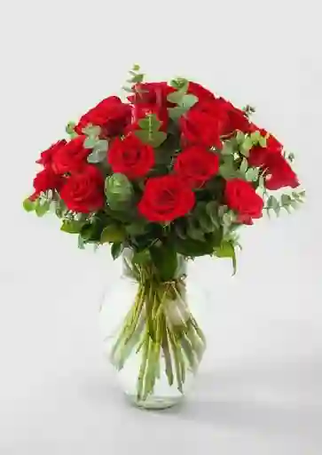 Jarron De Rosas Rojas