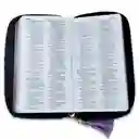 Biblia Rvr 1960 Chequera Lila-negro Cierre