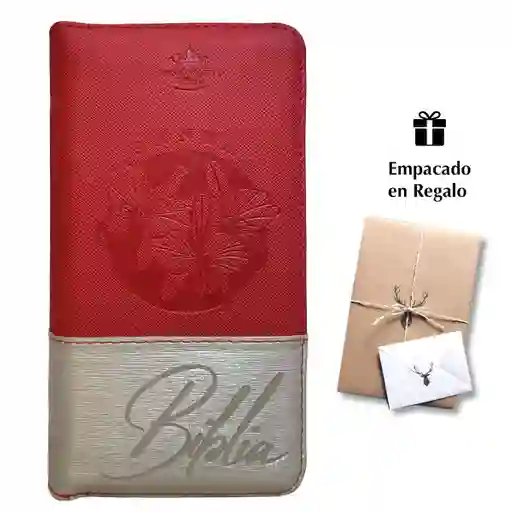 Biblia Reina Valera 1960 Rojo Beige Canto Dorado – Tipo Agendas – Chequera