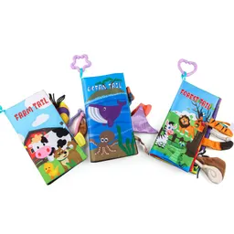 Caja De Libros Sensoriales Para Bebé X3 Granja Bosque Océano