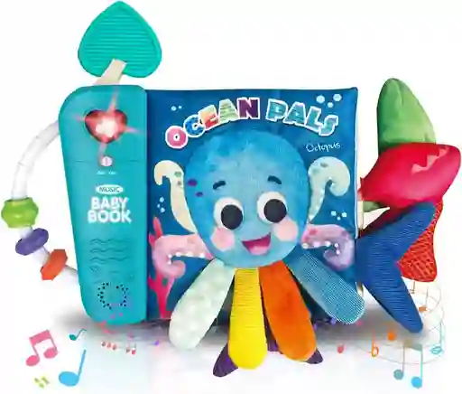 Libro Musical 3d Sensorial Para Bebé Mundo Marino