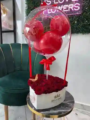 Caja De Corazon De Rosas