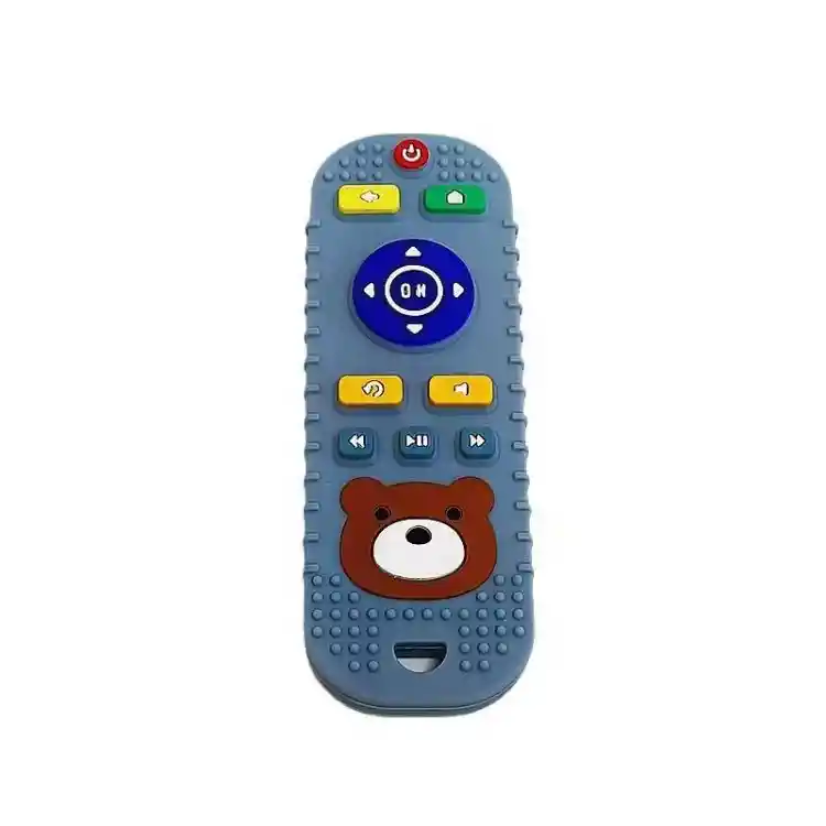 Control Remoto Mordedor Didáctico Para Bebé Osito Azul
