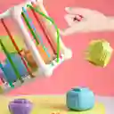 Juguete Cubo Didáctico Con Jenga Y Bandas Elásticas