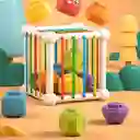 Juguete Cubo Didáctico Con Jenga Y Bandas Elásticas