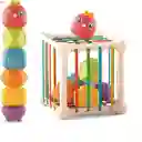 Juguete Cubo Didáctico Con Jenga Y Bandas Elásticas