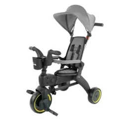 Carriola Triciclo De Lujo Plegable 4 En 1 Para Bebe Gris