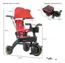 Carriola Triciclo De Lujo Plegable 4 En 1 Para Bebe Gris