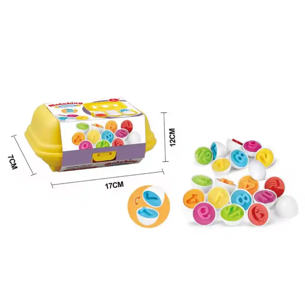 Juguete Huevos Montessori X6 Unidades Con Figuras