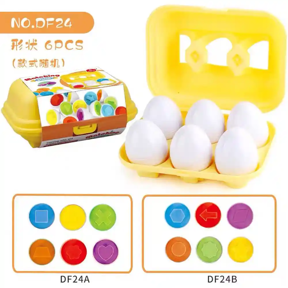Juguete Huevos Montessori X6 Unidades Con Figuras