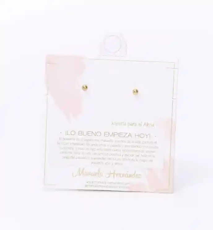 Aretes Topo Esfera Dorada Mini