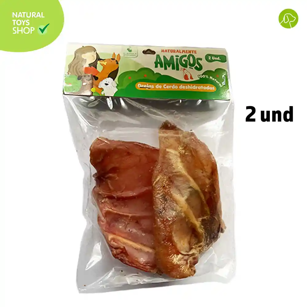 Natural Oreja De Res Deshidratada (para Perros) X 2 Und