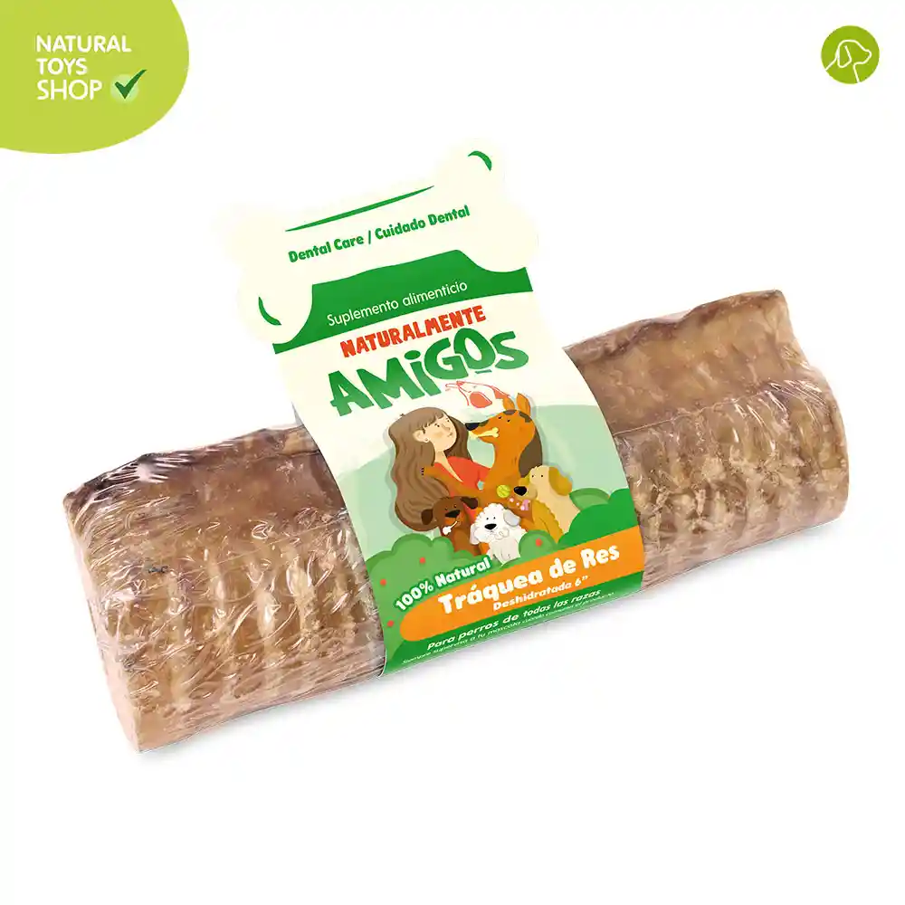 Traquea De Res Natural Y Deshidratada Mediana 6"