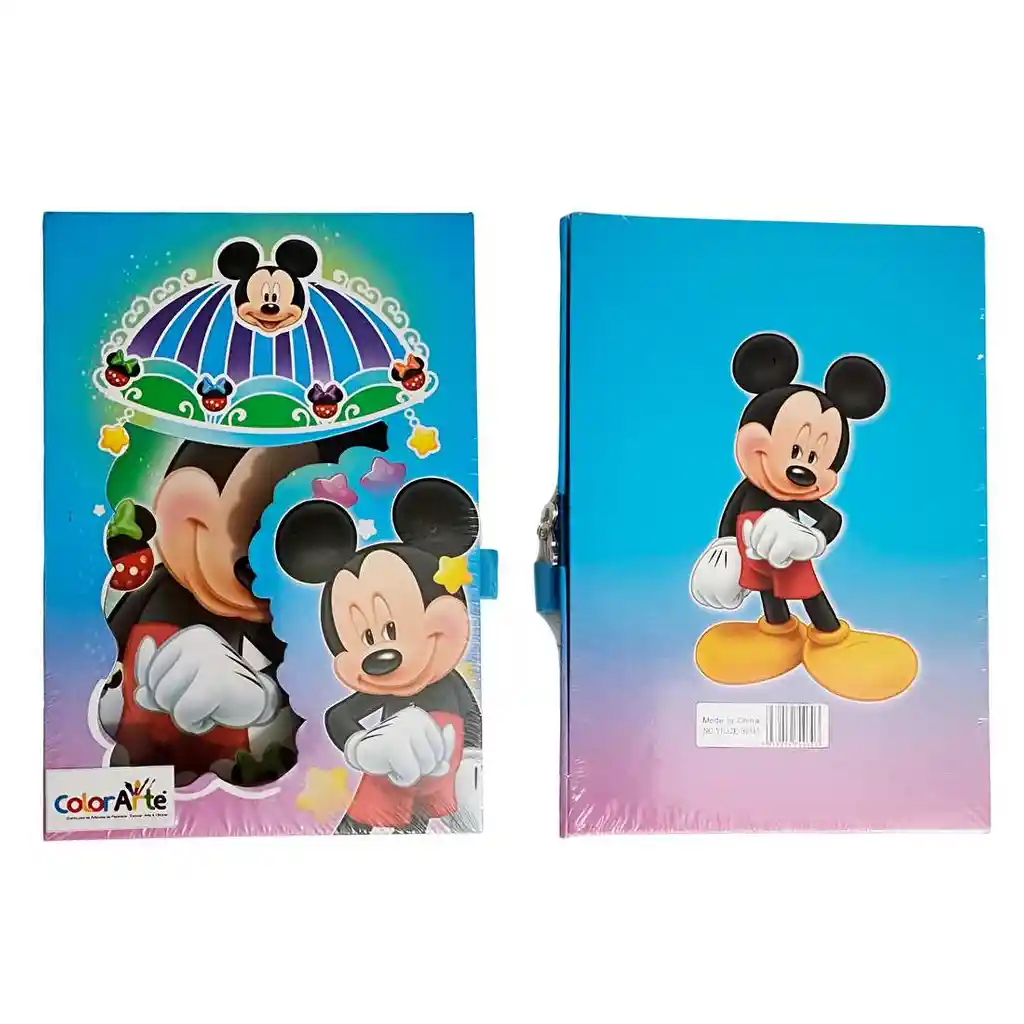 Agenda Libreta Diario Privado Minnie Mouse Llaves Y Candado