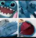 Morral Maleta Cara Stitch Felpa Escolar Mochila